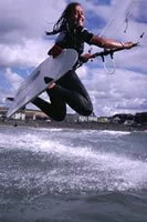 Kite Surfers with Kite Booards.